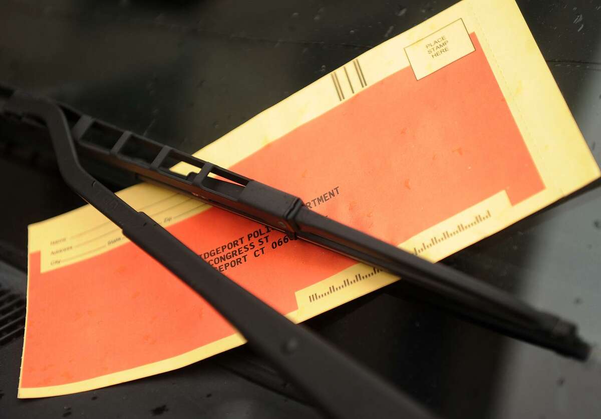A Bridgeport parking ticket. Officials say the city is owed $10 million for unpaid violations.