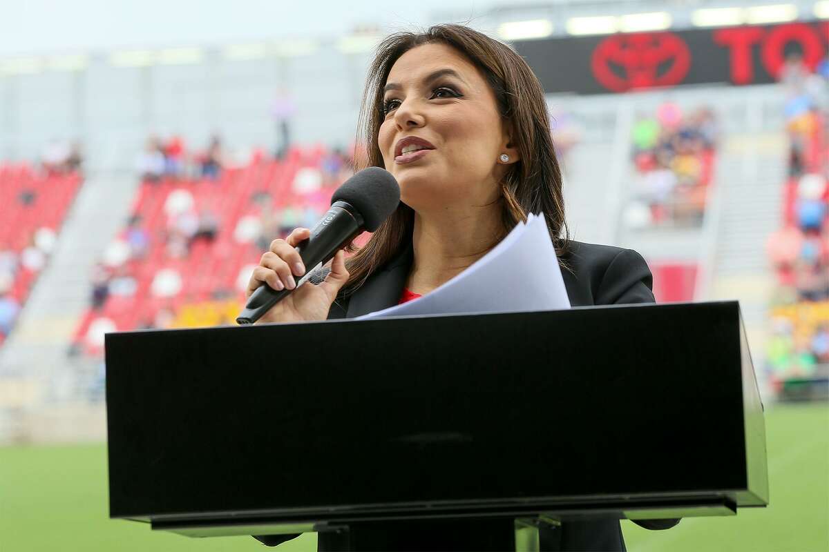 Actress and philanthropist Eva Longoria emcees the Opening Ceremonies for the 2019 Summer Games of Special Olympics Texas (SOTX) at Toyota Field on Friday, May 3, 2019.