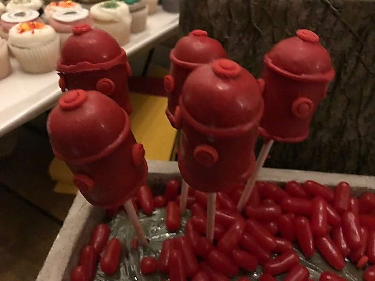 Chocolate cake hydrants at Joanne Hayes-White retirement party