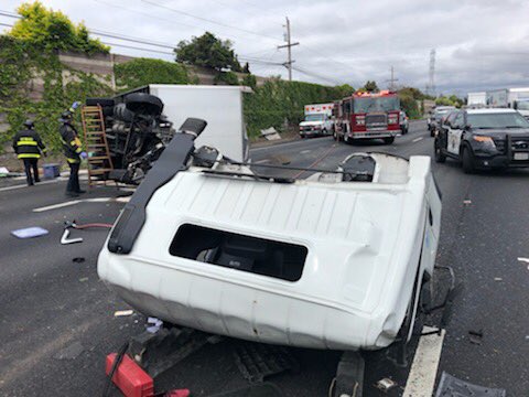 Update: All Lanes Reopen After Truck Overturns On I-880