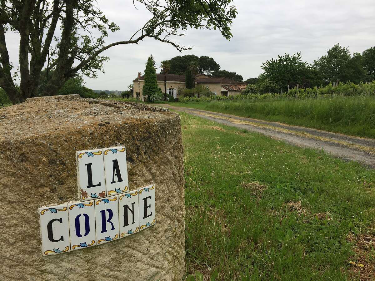 Family photographs of Chateau La Corne, a 7-acre winery and vineyard in Bordeaux owned by Steve Lawrence (pictured) and Diana Lucz. The couple worked in the Napa wine industry but couldn't afford their own vineyard in California, so they moved to Bordeaux.
