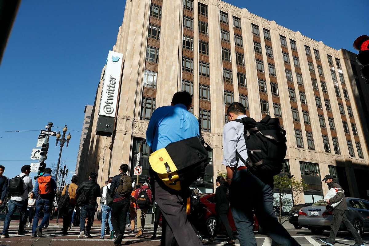 Twitter headquarters on Market Street in San Francisco, Calif., on Wednesday, May 1, 2019.