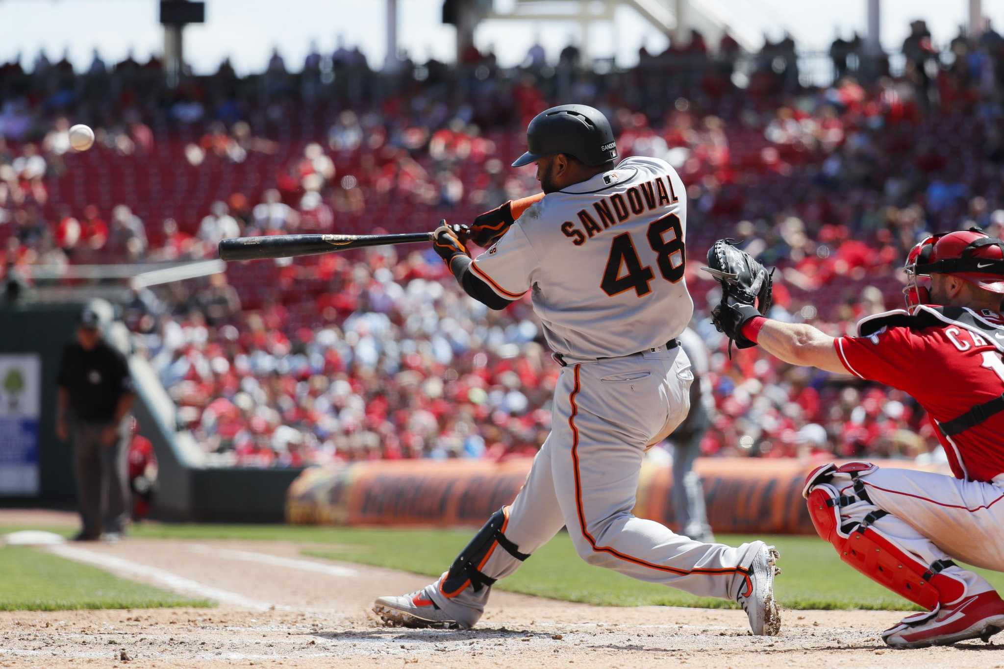 Pablo Sandoval makes history in Giants' loss: pitching, homering, stealing