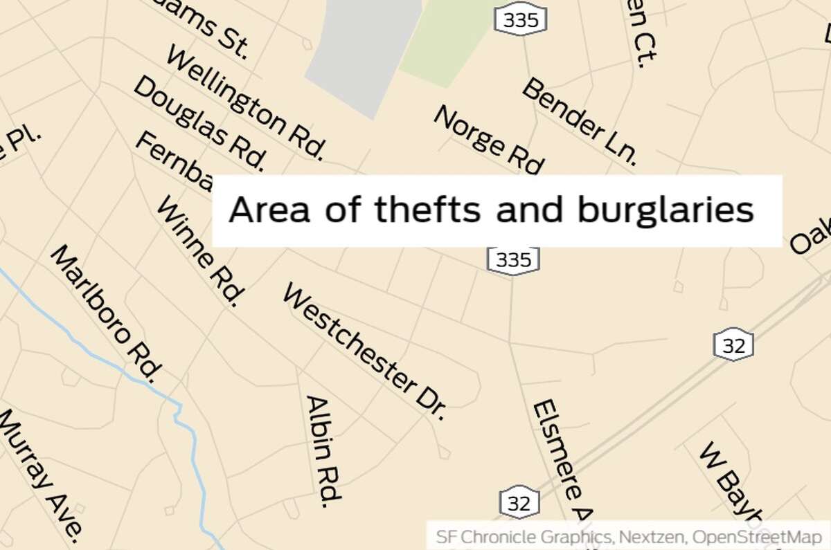Bethlehem police are investigating multiple thefts from unlocked vehicles and home burglaries in the Old Delmar neighborhood on May 6-7, 2019.
