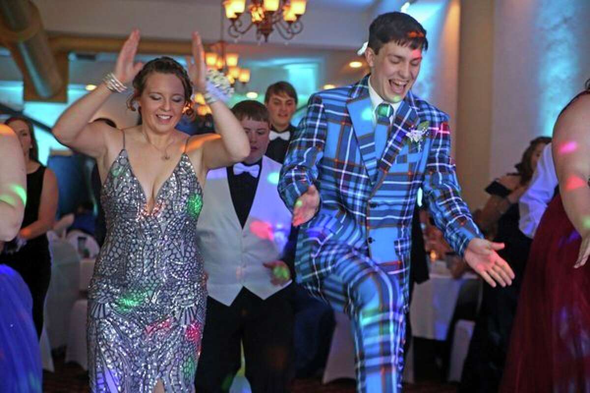 North Huron students Ashley Koglin and Nick Craig tear up the dance floor at prom Saturday night. North Huron prom was held at the Pasta House in Kinde. For more photos from the night, see Page 8A. (Mike Gallagher/Huron Daily Tribune)