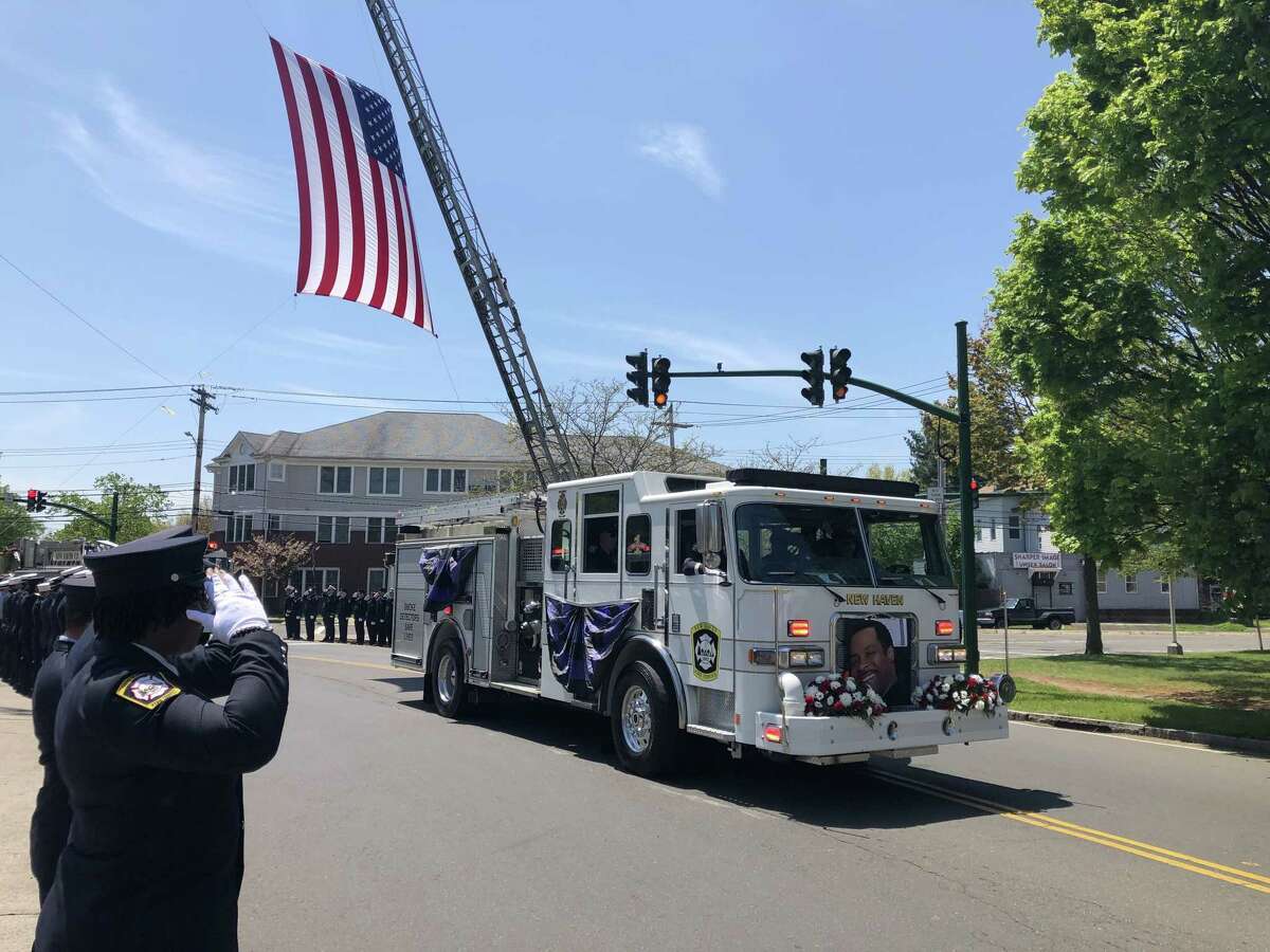 City residents gathered Tuesday to celebrate the life of New Haven firefighter George Browne. Browne, a 20-year veteran of the department, died April 26.