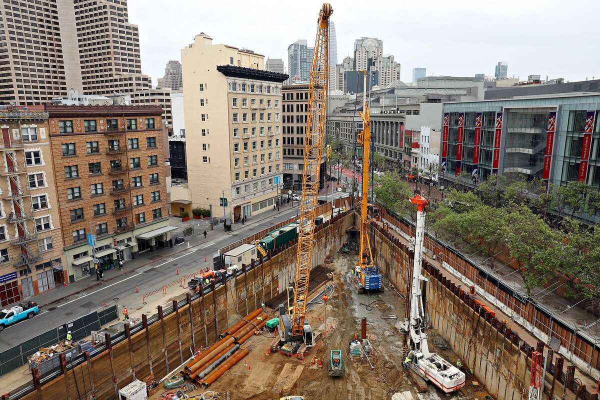 The construction site at 950 Market Street is seen on Monday, April 1, 2019 in San Francisco, Calif.