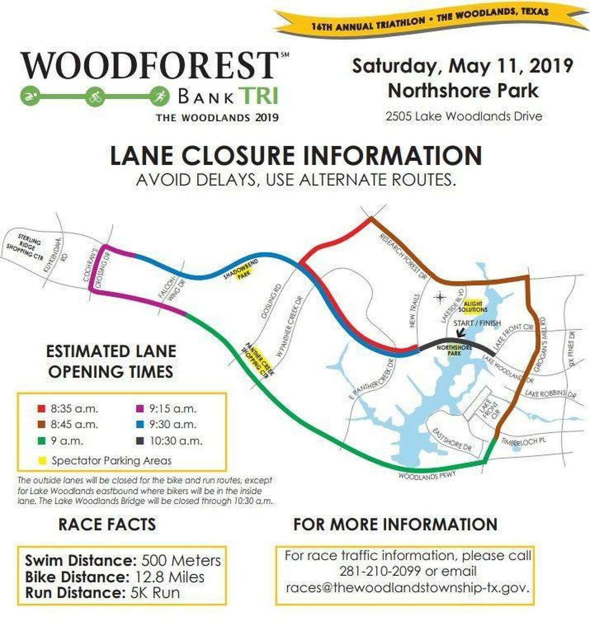 Woodforest Bank Tri dramatically reduced to only a 5K run due to weather