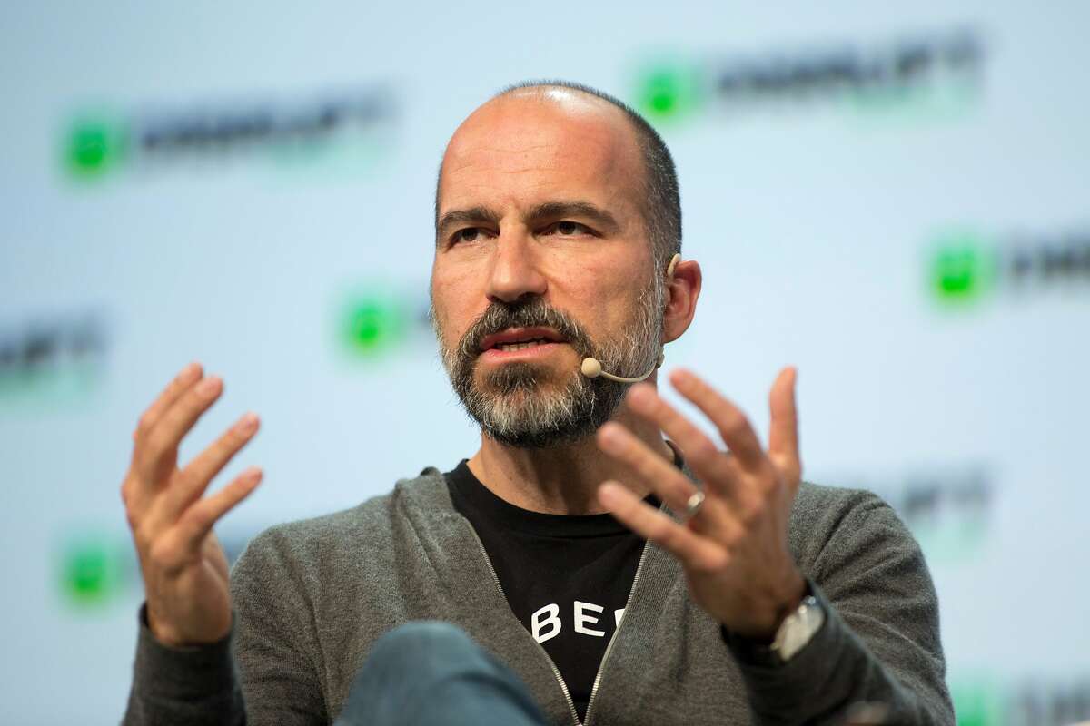 Dara Khosrowshahi, new CEO of Uber, speaking during Tech Crunch Disrupt 2018, Thursday 06 September 2018 in San Francisco, CA.