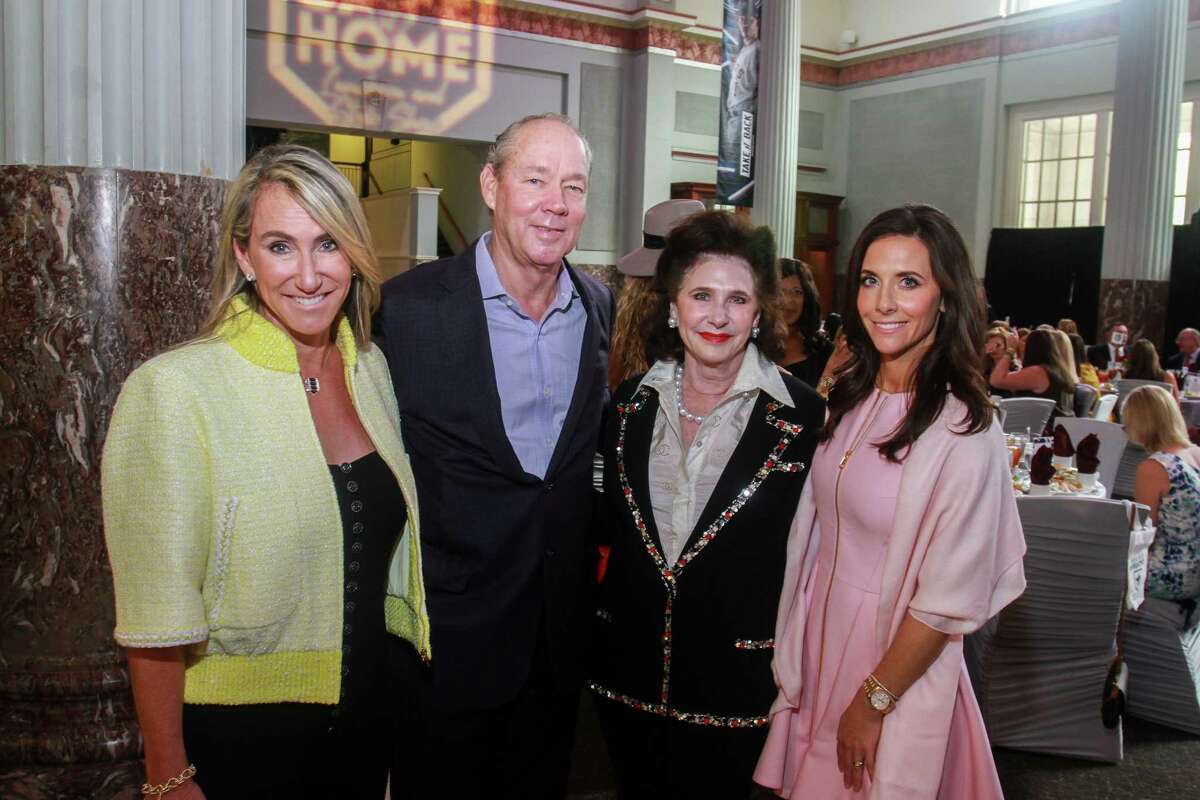 Courtney Sarofim, from left, Jim Crane, Elyse Lanier and Hannah McNair at the Astros Foundation's Safe at Home Luncheon and Style Show.