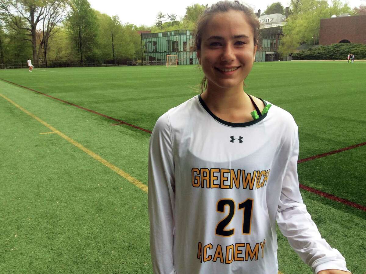 Sophomore Alessia Packard helped lead the defensive effort for the Greenwich Academy lacrosse team in its 16-6 win over visiting Westminster School on Thursday.