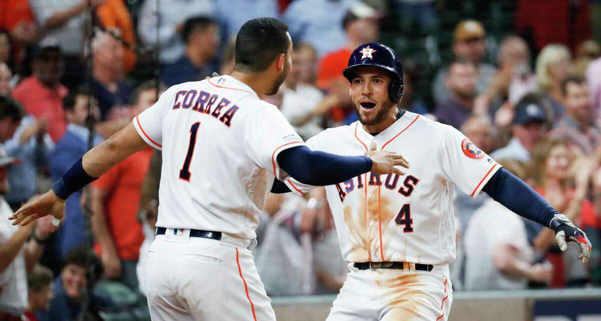 4 George Springer Game Used 2015 Los Astros Jersey