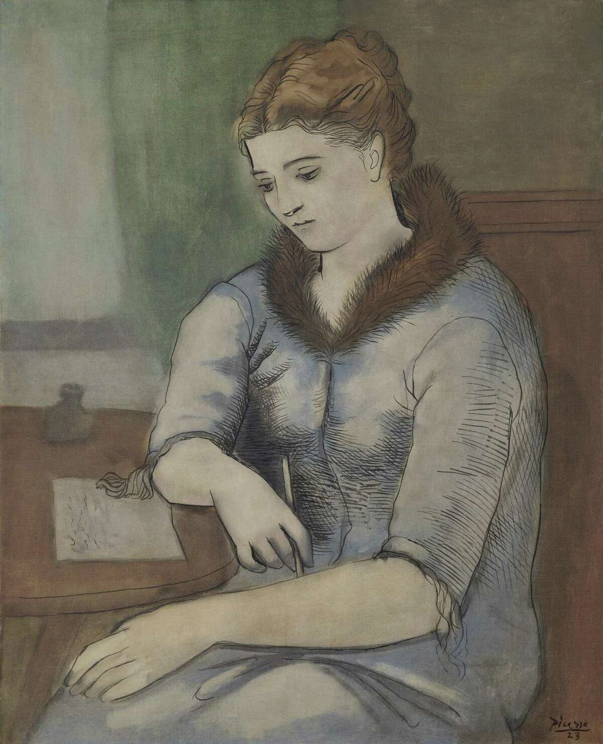 Pablo Picasso's "La Lettre (La Reponse)," a 1923 portrait of his then-wife Olga, sold for $22 million (realizing more than $25 million, with commissions) during Christie’s Impressionist and Modern Art Evening Monday. The painting was among several masterpieces from the estate of H.S.H. Princess "Titi" von Furstenburg, an heiress of Houston’s Blaffer family.