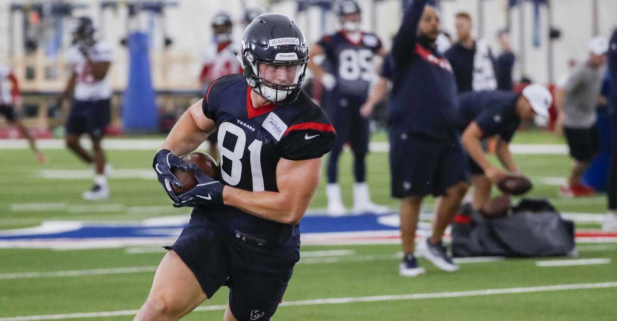 PHOTOS: Houston Texans 2019 schedule  Houston Texans tight end Kahale Warring runs up the field after making a catch during rookie mini camp at The Methodist Training Center on Friday, May 10, 2019, in Houston. >>>Browse through the photos for a look at the 2019 schedule for the Houston Texans ... 