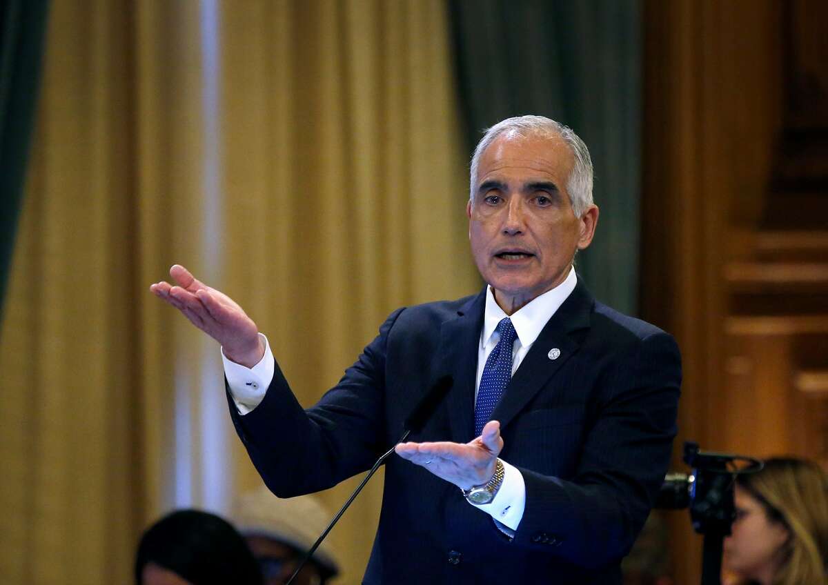 CCSF Chancellor Mark Rocha appears before the Joint City, School District and City College Select Committee at a hearing in City Hall to discuss proposals to course changes and reductions in class size at City College in San Francisco, Calif. on Friday, May 10, 2019.