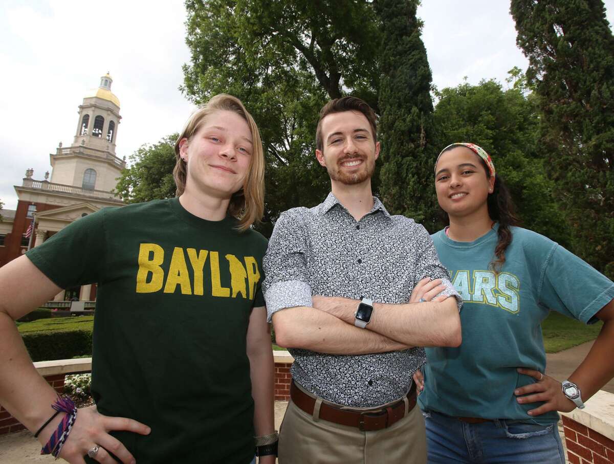 Baylor students, from left, Anna Conner, Hayden Evans and Elizabeth Benton belong to a LGBTQ support group seeking recognition at Baylor.