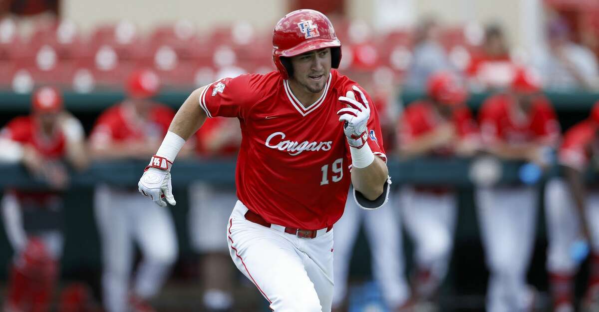 FILE PHOTO - Houston's Jared Triolo (19) runs down the first base line during an UNLV at University of Houston NCAA college baseball game, Sunday, May 5, 2019, in Houston. (AP Photo/Aaron M. Sprecher)