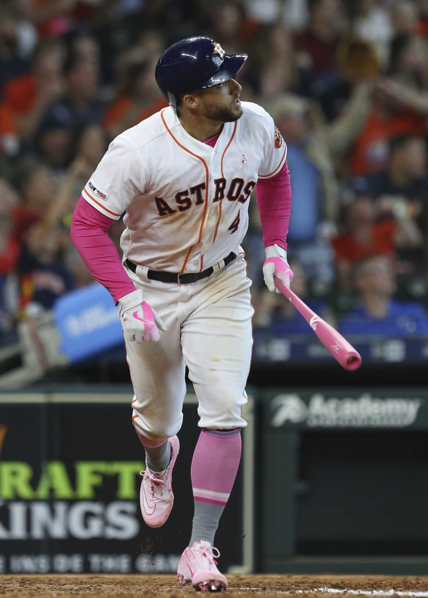 George Springer packs pink Mother's Day bat for Astros' road trip