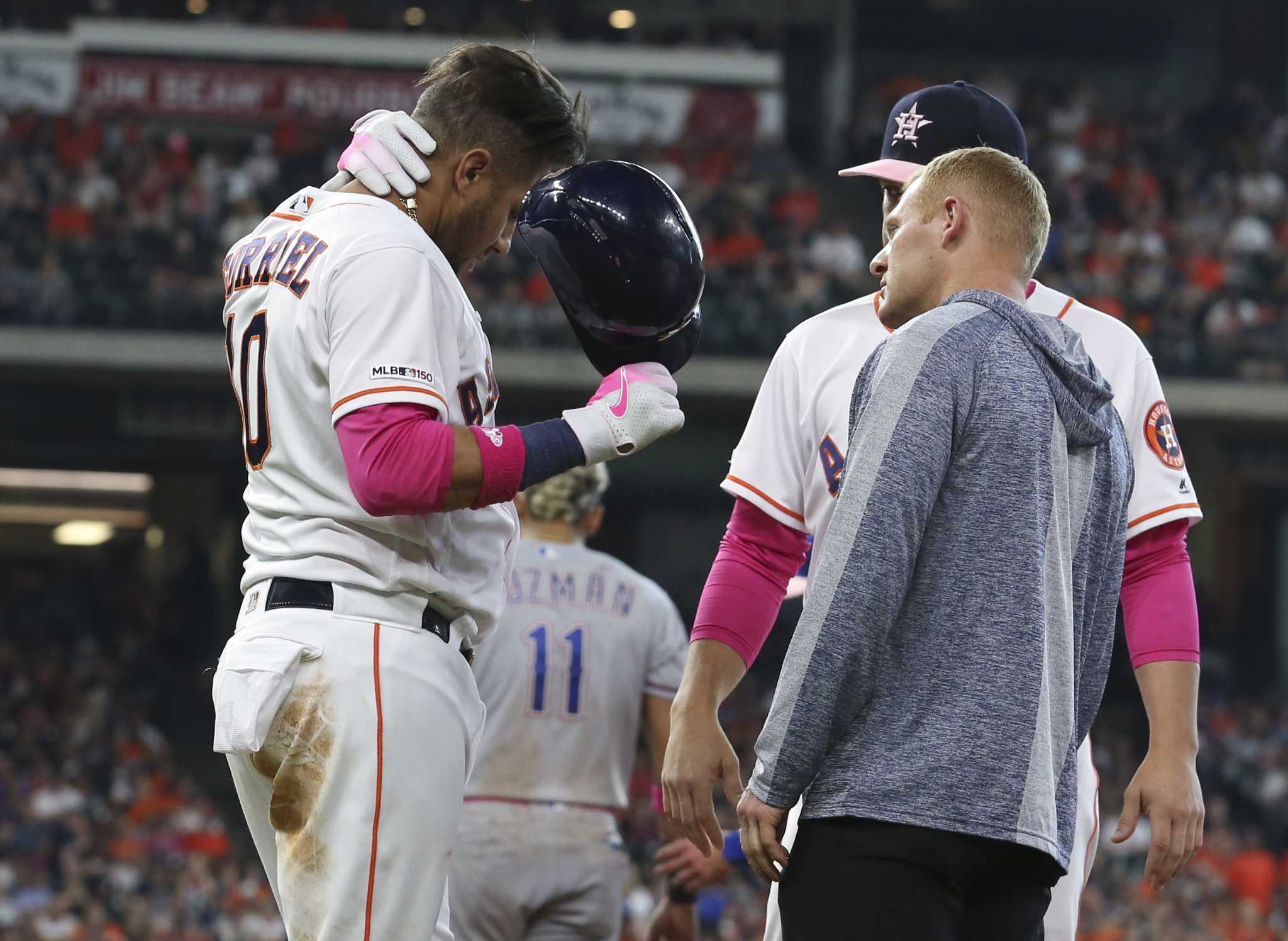 George Springer packs pink Mother's Day bat for Astros' road trip