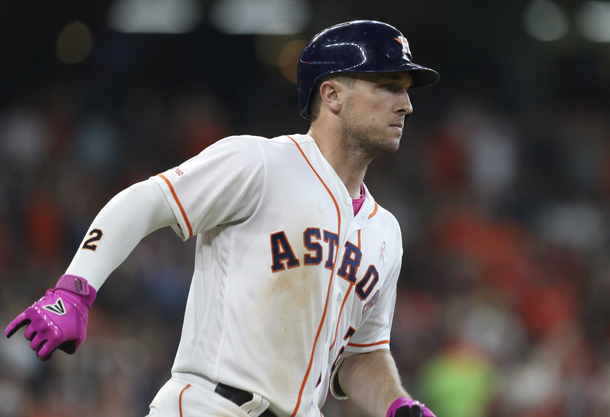 George Springer packs pink Mother's Day bat for Astros' road trip