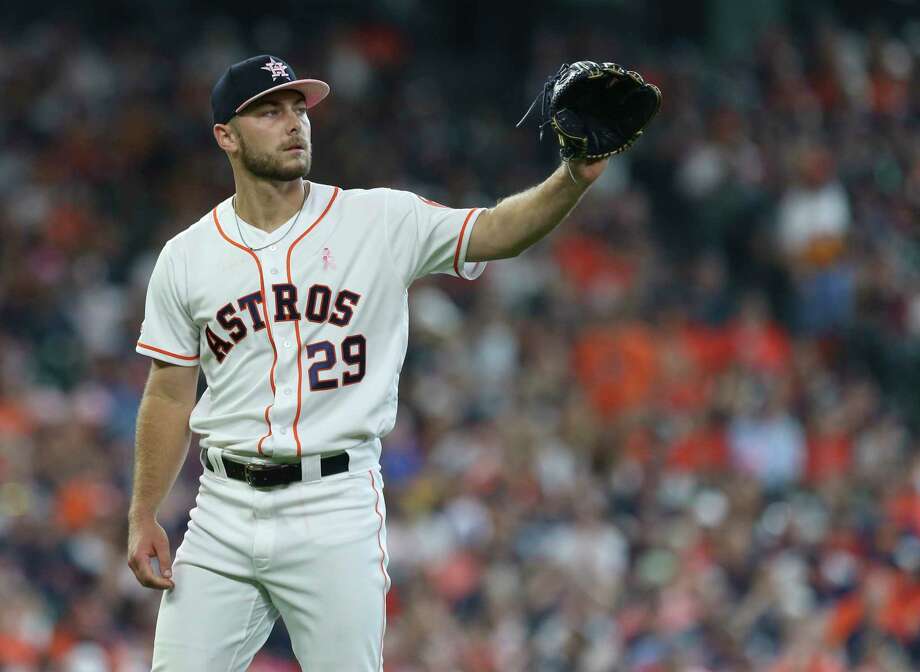 Houston Astros starter Corbin Martin (29) plays in the fifth round against the Texas Rangers at Minute Maid Park on Sunday, May 12, 2019 in Houston. Photo: Yi-Chin Lee, group photographer / © 2019 Houston Chronicle
