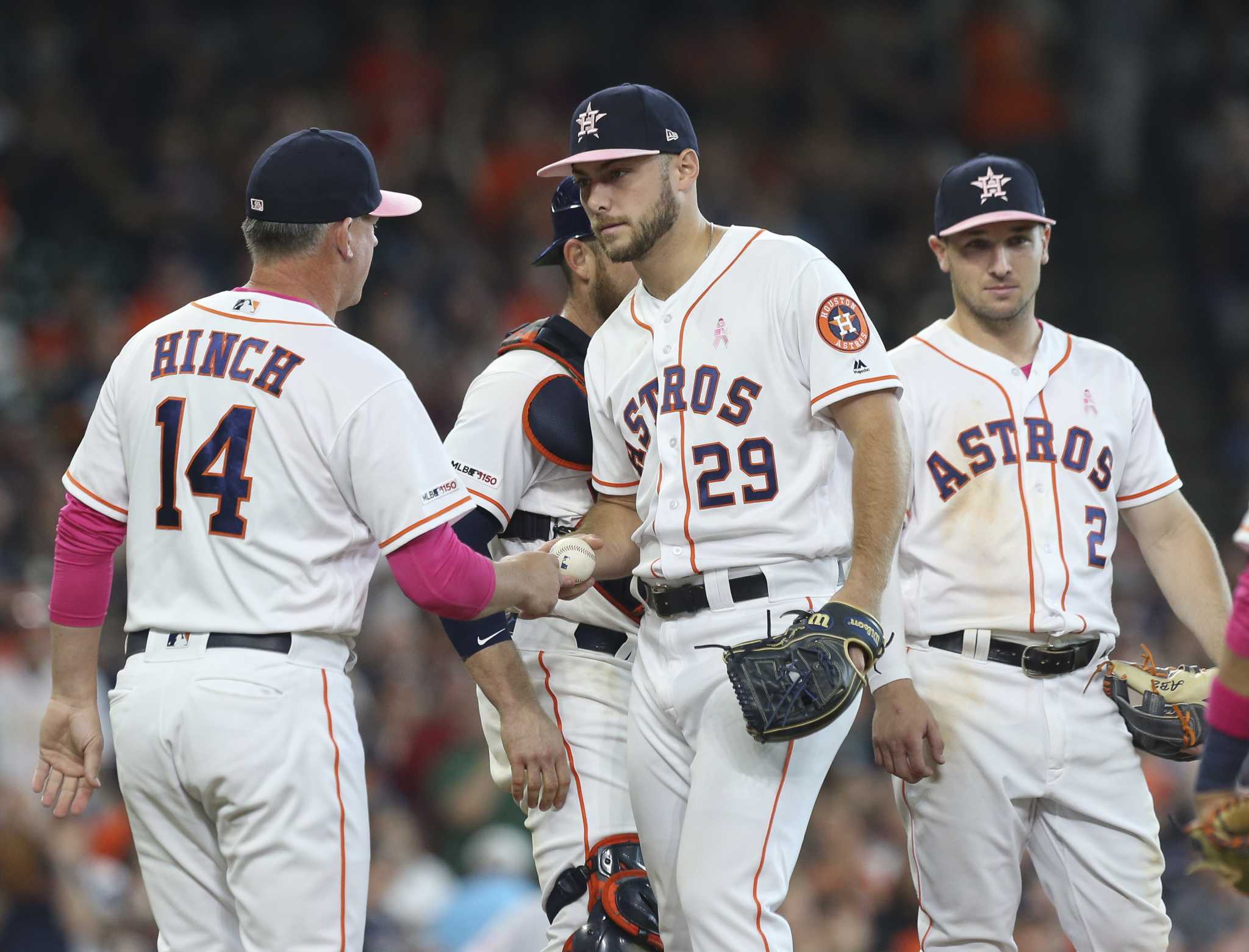 George Springer packs pink Mother's Day bat for Astros' road trip