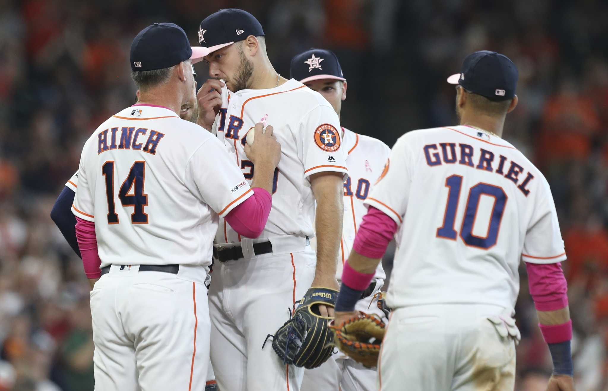 George Springer packs pink Mother's Day bat for Astros' road trip