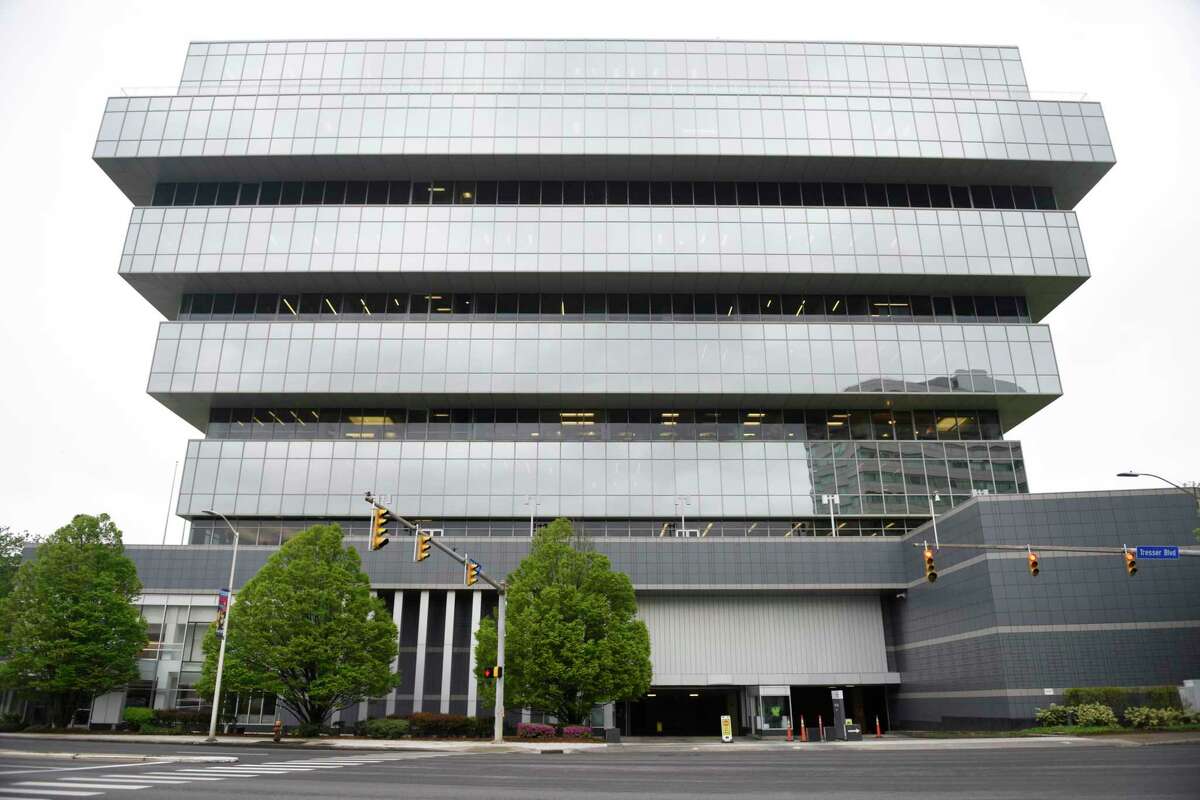 Hedge fund Sunriver Management has relocated its main offices to downtown Greenwich, Conn., from this building at 201 Tresser Blvd., in Stamford, Conn., according to U.S. Securities & Exchange Commission records. 201 Tresser also houses the main offices of Purdue Pharma.
