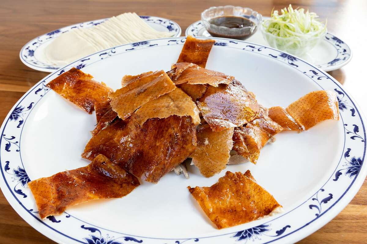 Peking duck is the most acclaimed dish at Berkeley restaurant Great China. Cecilia Chiang is often credited with popularizing the dish in San Francisco.