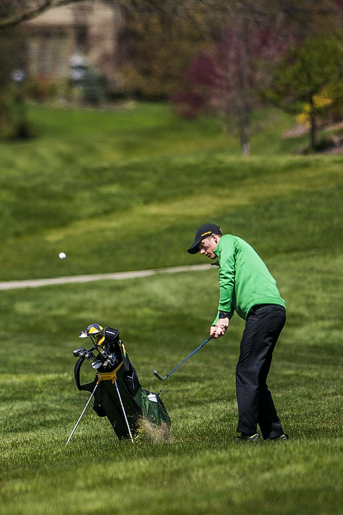 Dow's Andrew Brandon competes in the Chemical City Classic golf tournament on Monday, May 13, 2019 at the Midland Country Club. (Katy Kildee/kkildee@mdn.net)