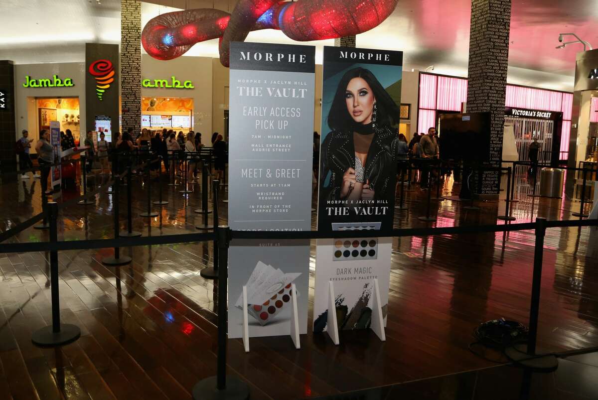 Morphe signs are displayed during Morphe store opening at the Miracle Mile Shops at Planet Hollywood Resort & Casino on June 16, 2018, in Las Vegas, Nevada.