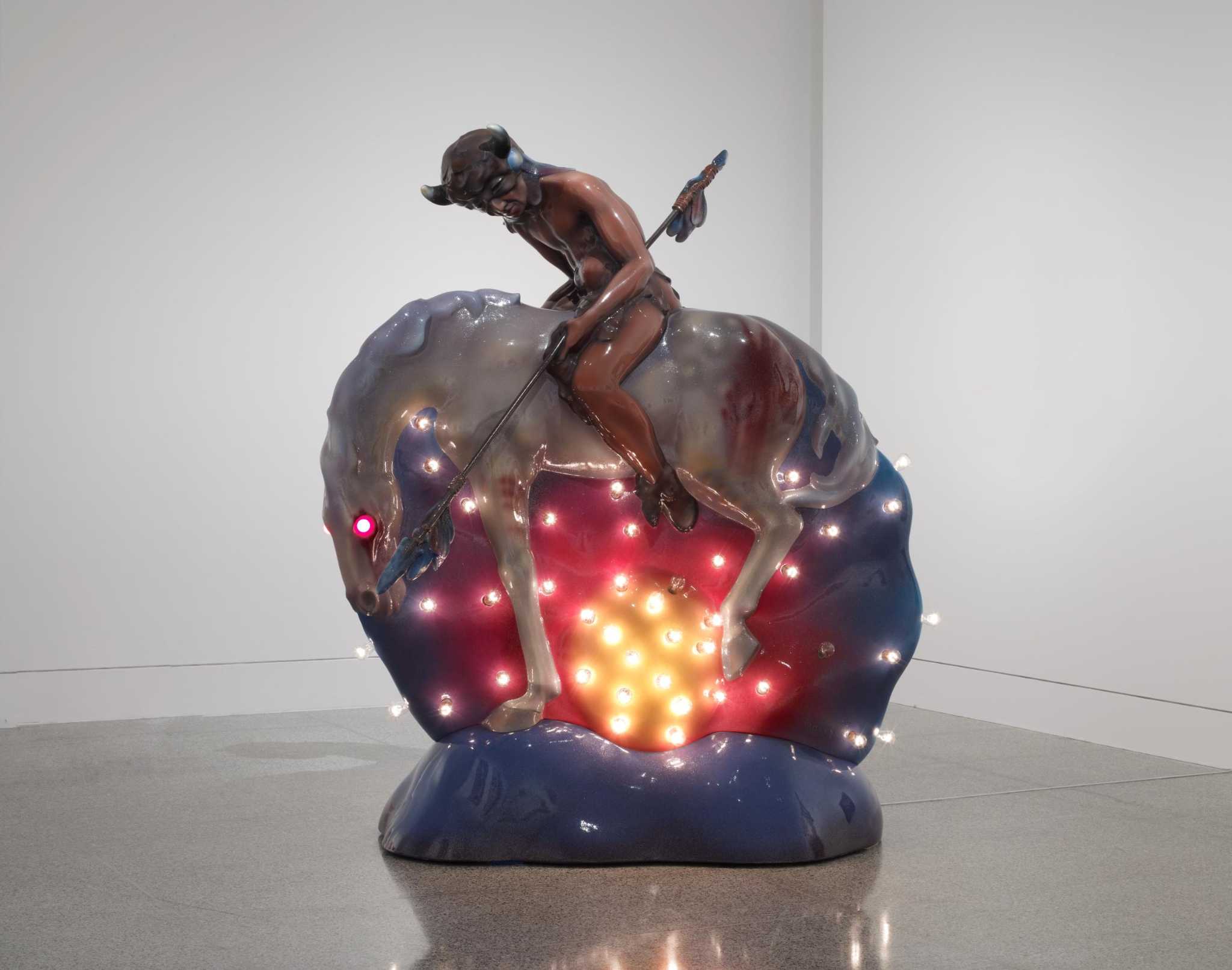 Art Review Luis Jimenez S Electric End Of The Trail Plugs Into Pop Art Houstonchronicle Com