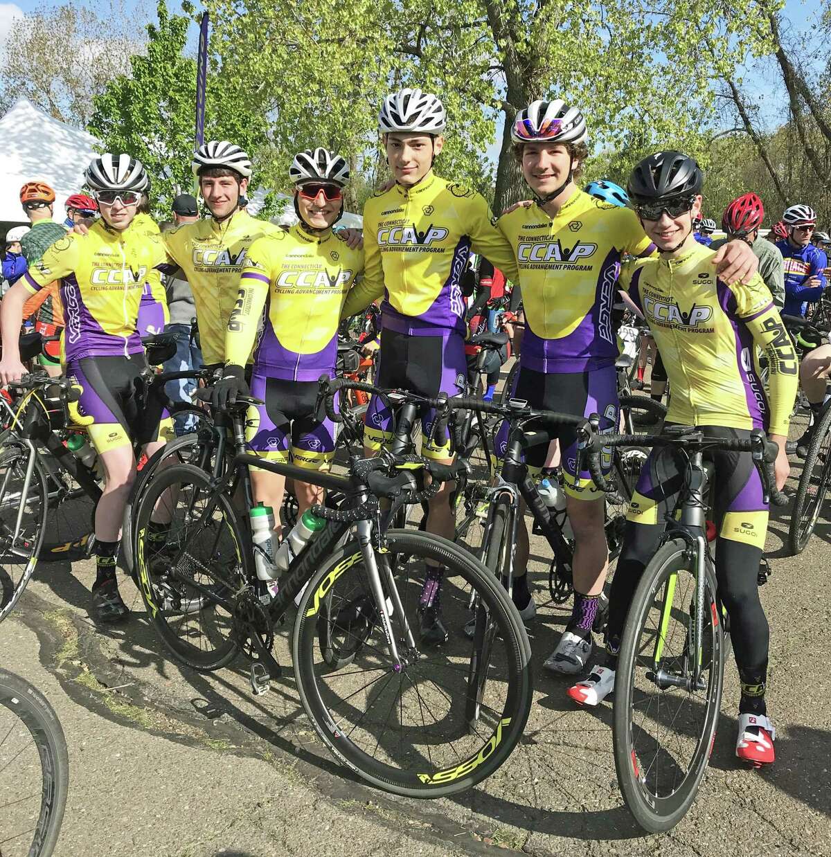 A group of junior riders rode May 11 in memory of CT Cycling Advancement Program executive director David Hoyle, who died in a biking accident April 1 at Wadsworth Falls in Middletown. Funds raised will continue to support youth and school cycling in Connecticut.