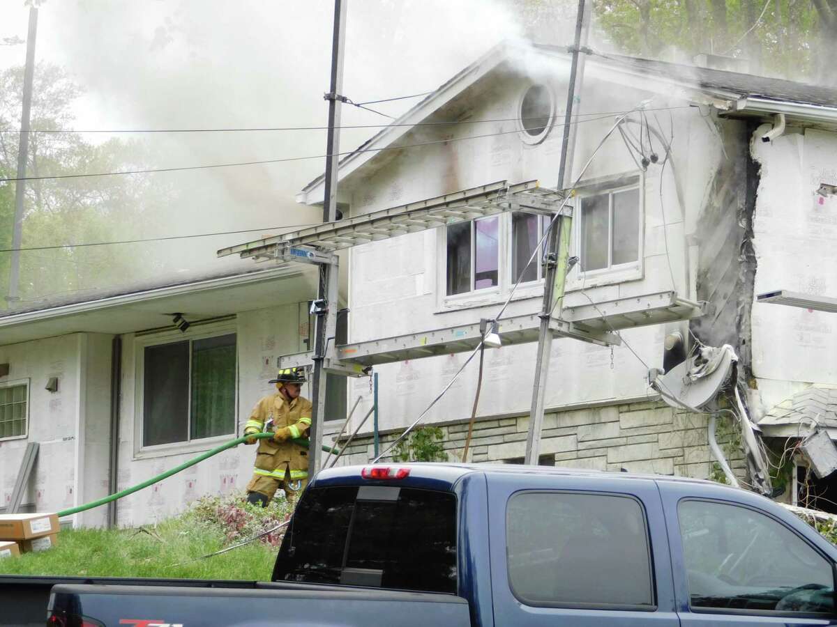 Firefighters responded to a fire at 7 Smoke Hill Drive in New Fairfield on May 14, 2019.
