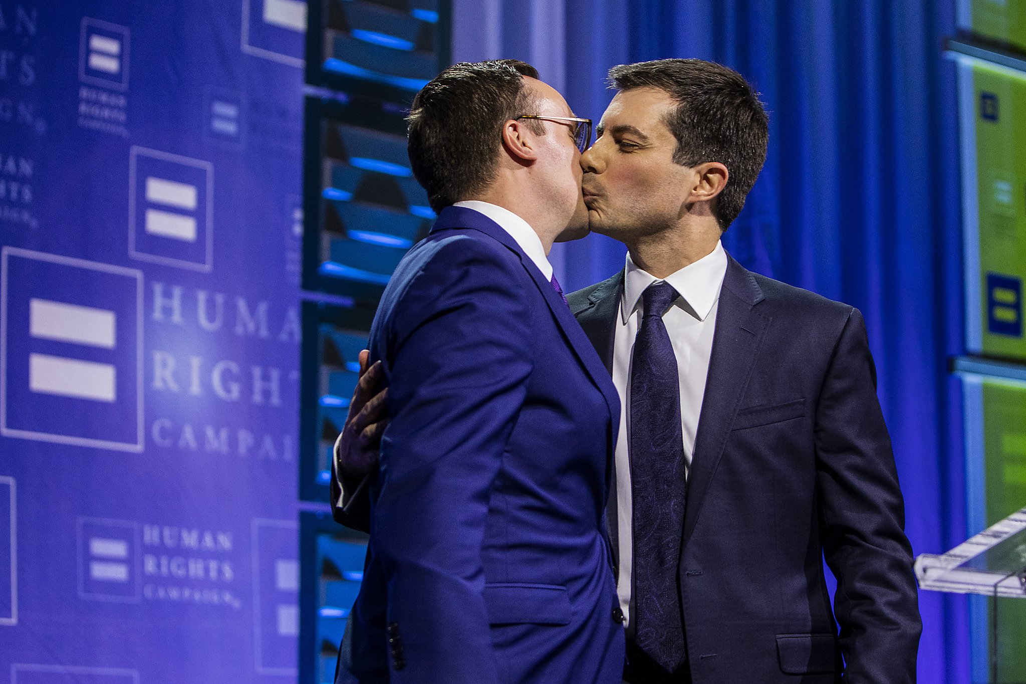 Image result for pete buttigieg kissing