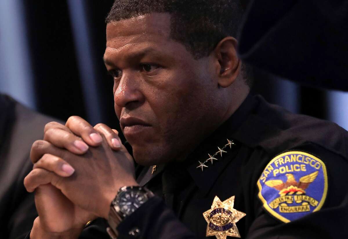 San Francisco's Chief of Police William "Bill" Scott as he holds a town hall, on Wednesday May 10, 2017, to discuss last week's fatal police shooting of a 26-year-old stabbing suspect along Market St. in downtown San Francisco, Ca.
