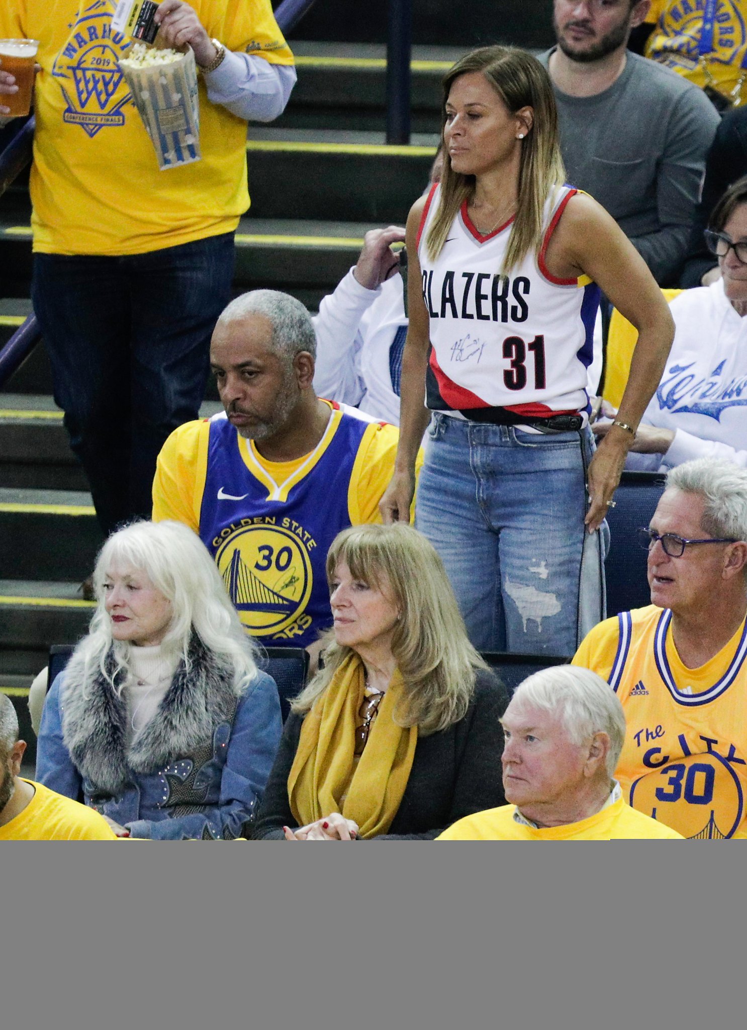 Dell And Sonya Curry Switch Split Jerseys After Steph Asks, 'Who You With?'