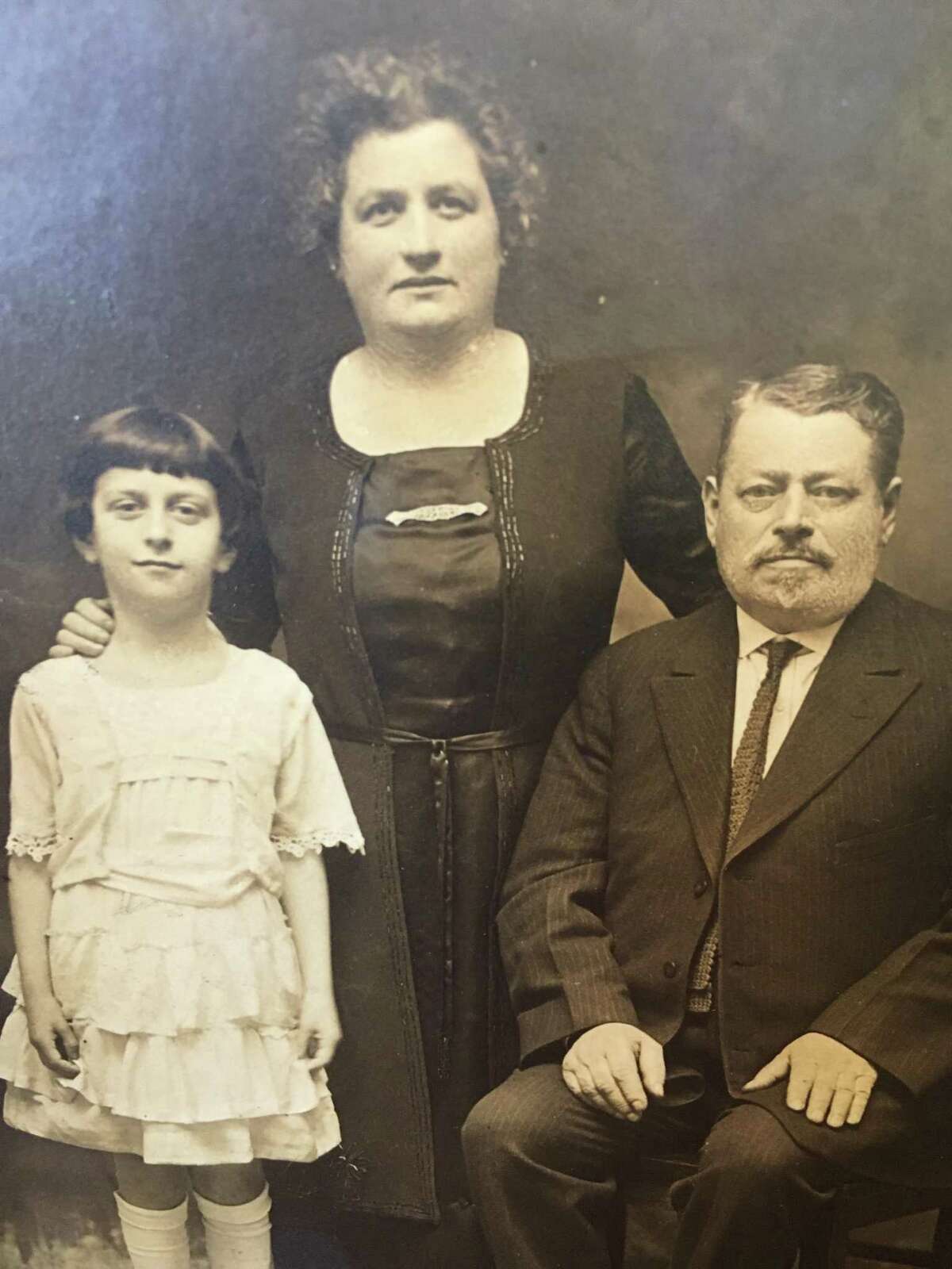 Joel Levitt’s maternal grandparents, Tillie and Isaac Kaplan, and his mother, Anna, in Brooklyn N.Y. in 1920.