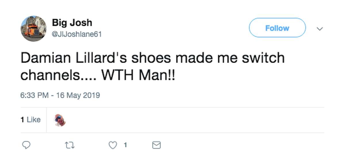 Damian Lillard's neon green shoes cause a stir on Twitter during Game 2