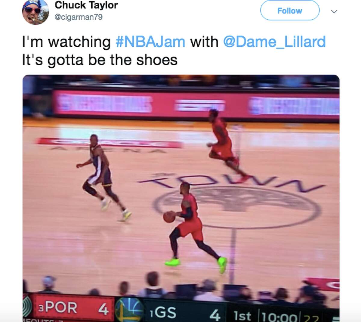 Damian Lillard's neon green shoes cause a stir on Twitter during Game 2