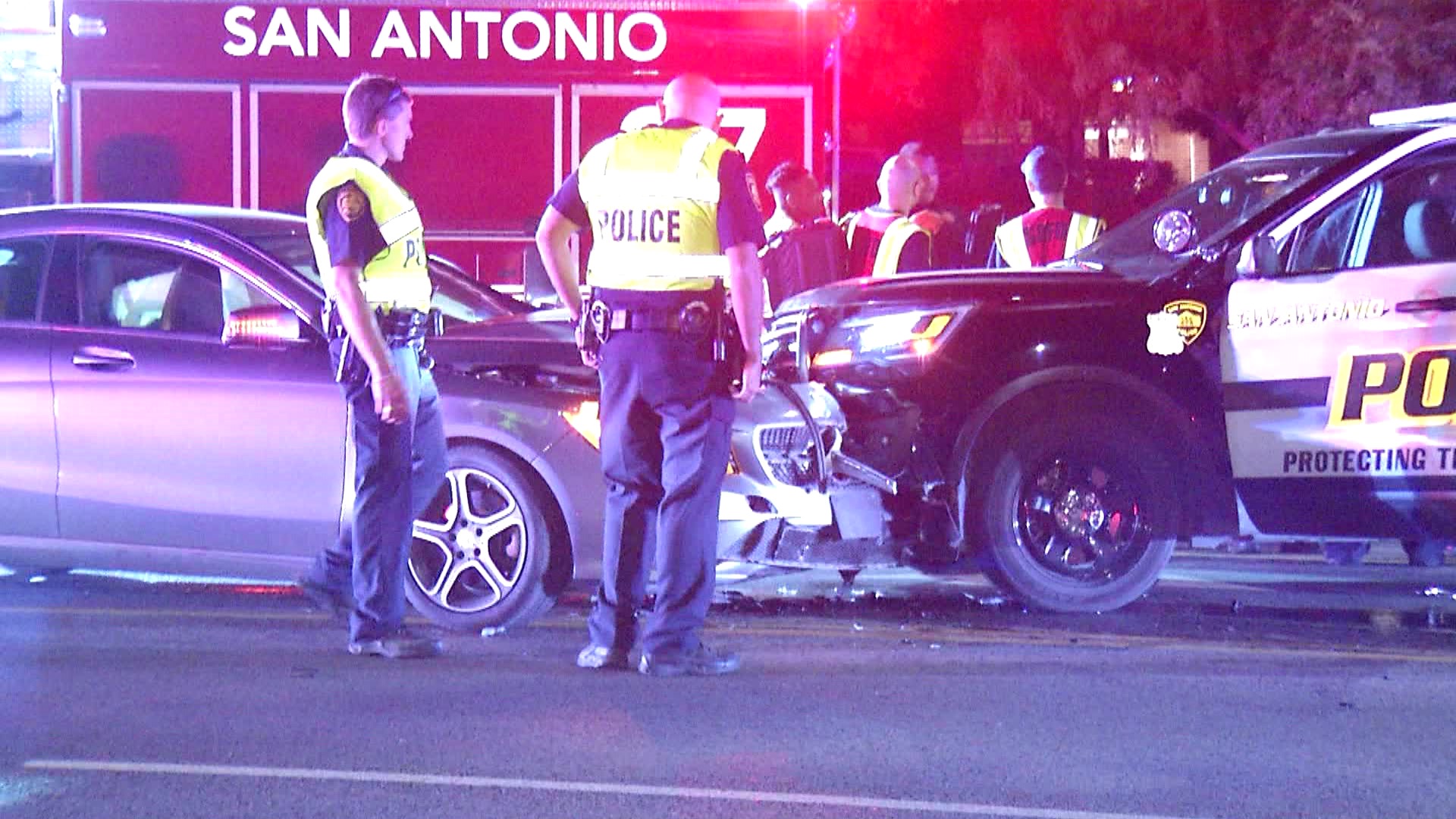 SAPD officer hospitalized after head-on crash on NW side