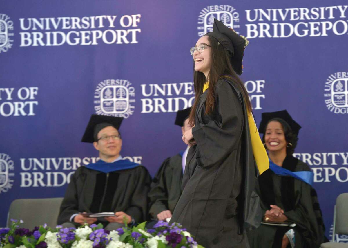 Photographs from the University of Bridgeport 2019 Undergraduate Commencement Ceremony in Marina Park, Bridgeport, Conn, Saturday morning, May 18, 2019.