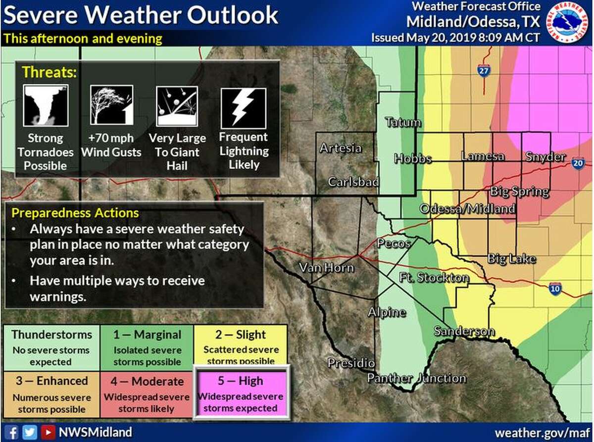 NWS: Confirmed tornado SE of Odessa