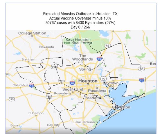 houston on a map Map Here S What A Measles Outbreak Could Look Like In Houston houston on a map