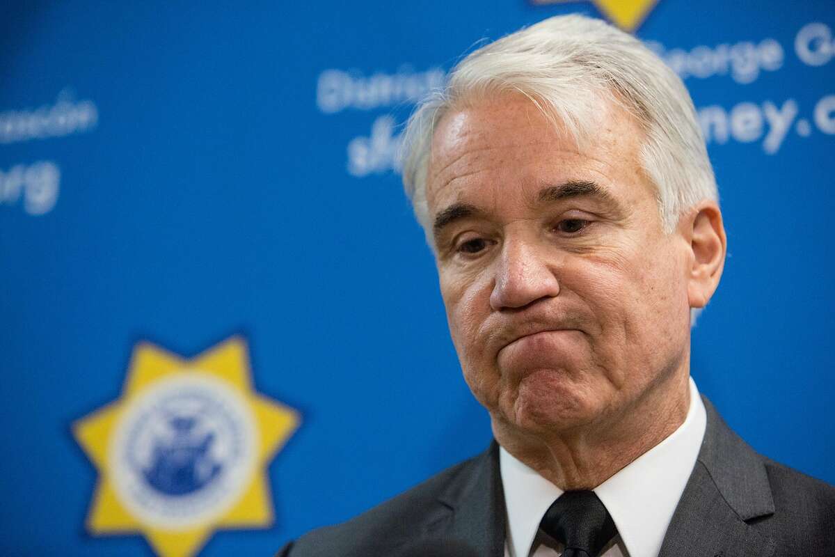 San Francisco District Attorney George Gascon's announces his decision not to charge the officers who shot and killed Luis Gongora Pat and Mario Woods during a press conference at the Hall of Justice Thursday, May 24, 2018 in San Francisco, Calif.