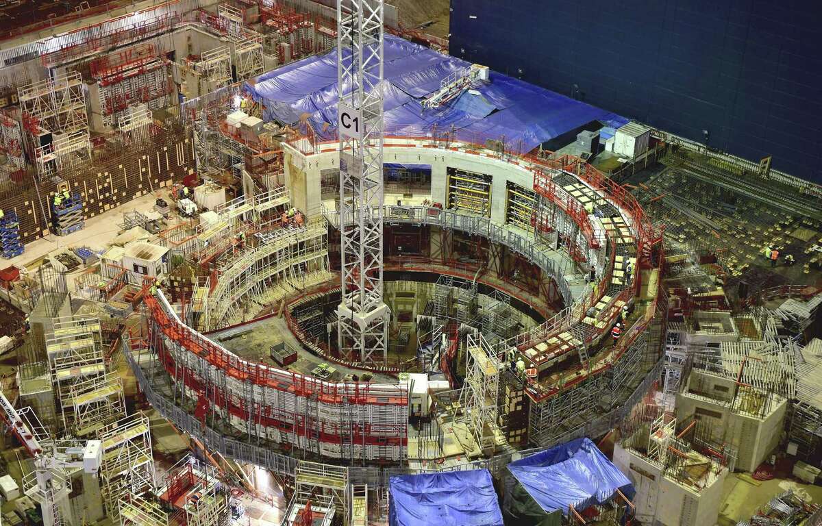 A handout photo of the construction site for the ITER, or International Thermonuclear Experimental Reactor, in Saint-Paul-lez-Durance, France. ITER is being built to test a long-held dream: that nuclear fusion, the atomic reaction that takes place in the sun and in hydrogen bombs, can be controlled to generate power. NEXT: See 2018 energy consumption by type. 