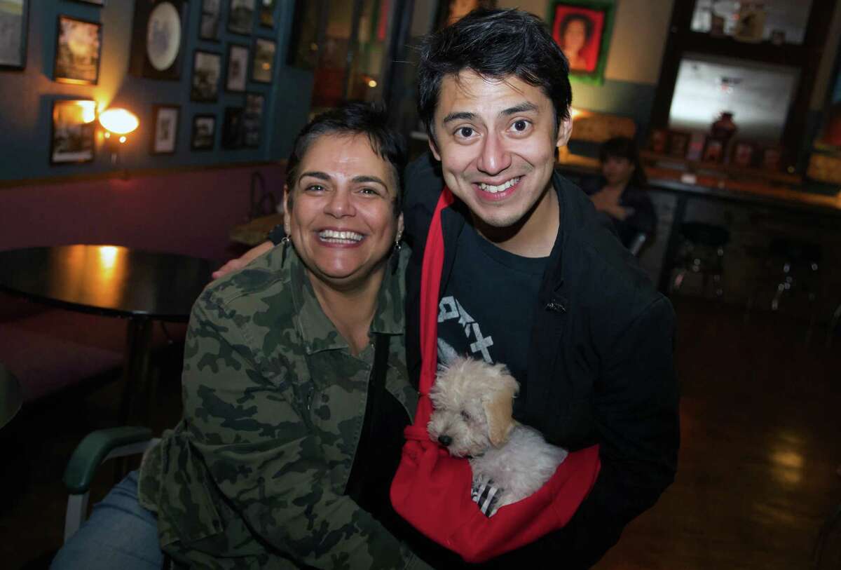 Roberta Hassle and Jay Flores brought a pup to The Dakota.