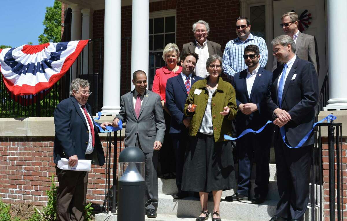 Dignitaries, community stakeholders and other officials gathered Tuesday morning for a ribbon cutting for the Columbus House’s Shepherd Home at 112 Bow Lane, Middletown. The facility, on the Connecticut Valley Hospital campus and formerly owned by the state of Connecticut, will house 32 veterans, who are homeless or at risk of being so, placing them in permanent housing with supportive services.