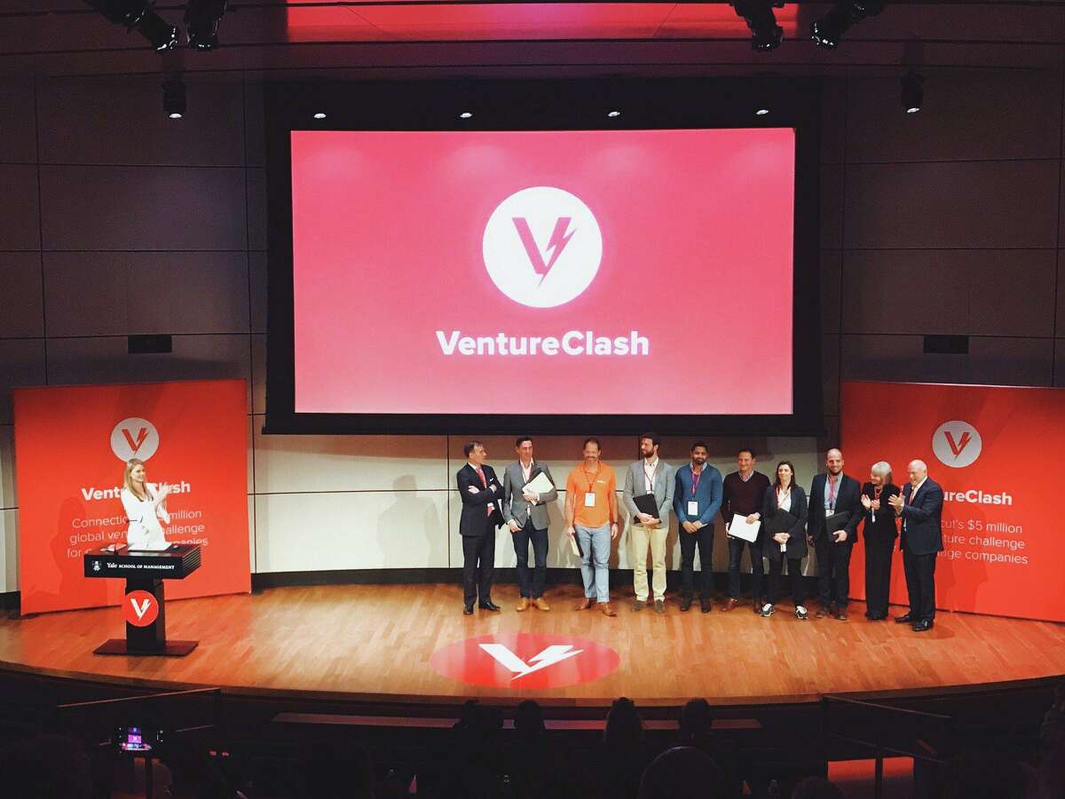 The 2017 winners of VentureClash, following the competition held Oct. 20, 2017, at Yale University.