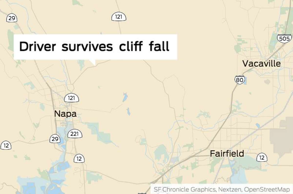 Remote Monticello Road in Napa County is the location where a 20-year-old driver survived after her car plunged 450 feet down a cliff.